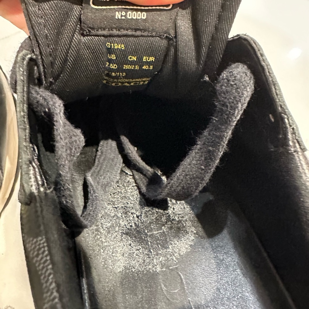 COACH Black Leather Men's Shoes - Picture 6 of 9